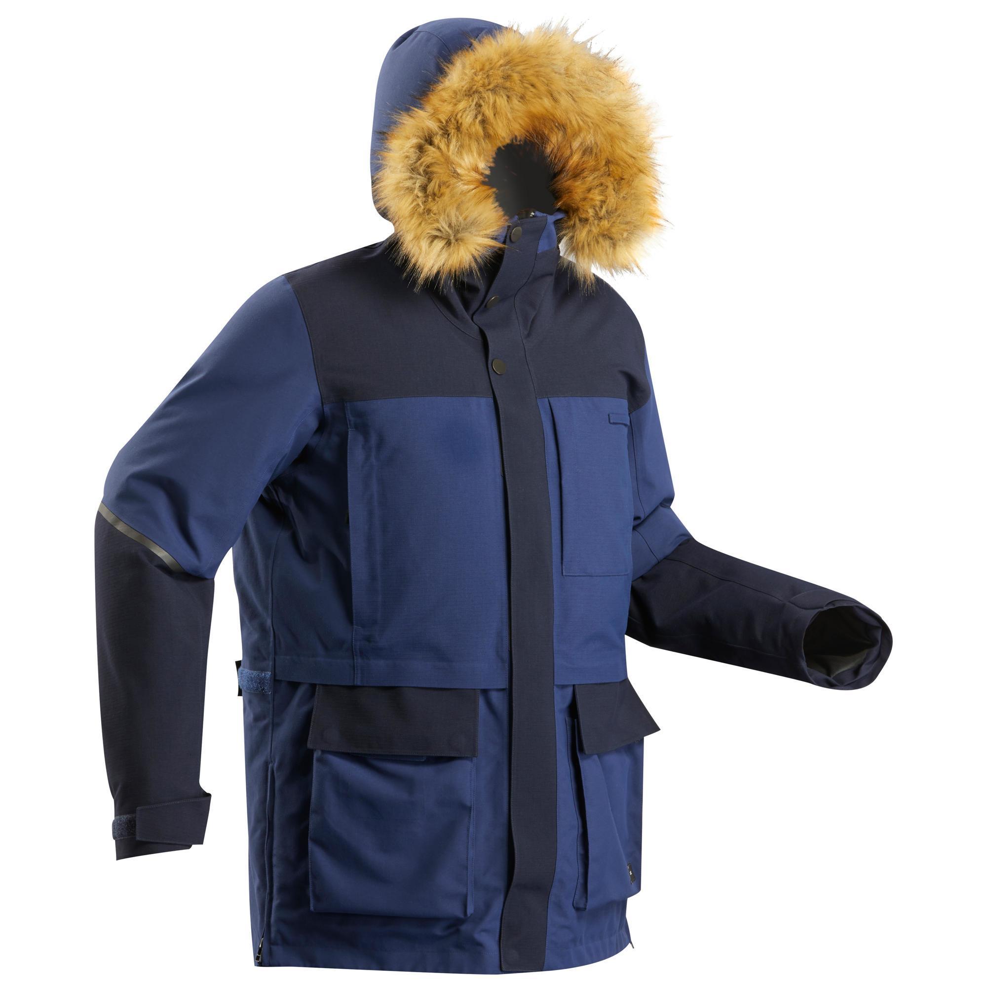 Geacă Parka trekking ARCTIC 500 X-WARM Albastru Unisex