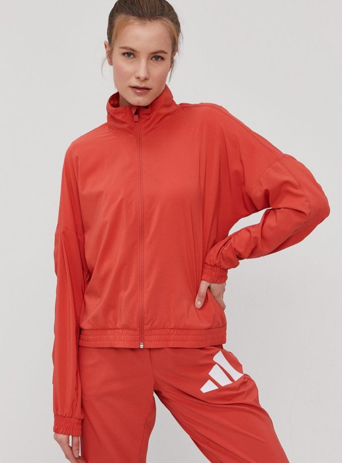 Adidas Performance Geacă femei, culoarea portocaliu, de tranzitie